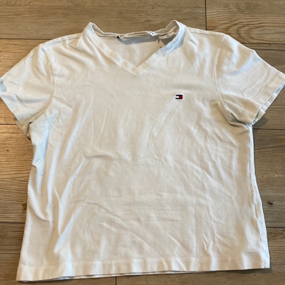 Tommy Hilfiger White cropped tee - Picture 1 of 3